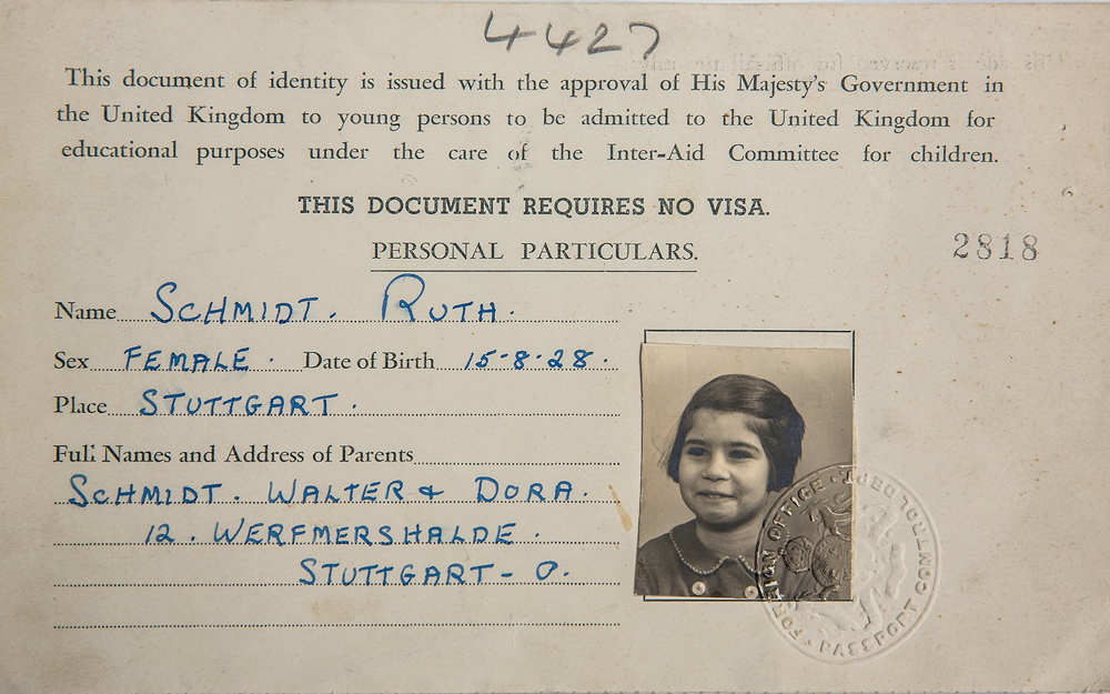 Ruth Moll's volunteer kindertransport documentation.