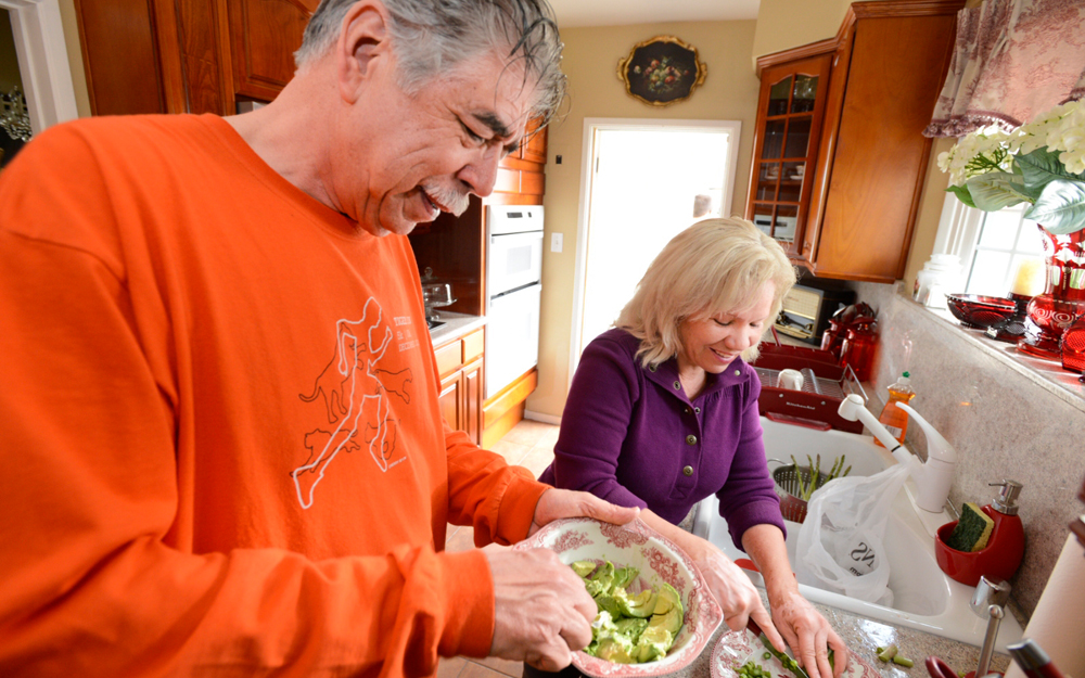 Cedars-Sinai active Surveillance patient Charles Trevino and his wife.