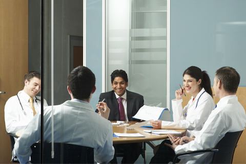 Doctors in a meeting.
