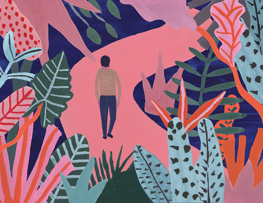 Illustration of a person walking